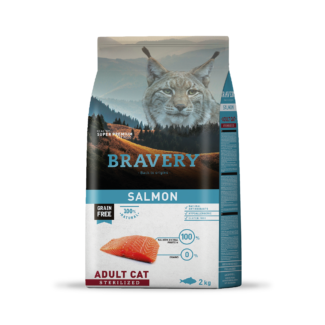 Bravery Salmon Gato Adulto Esterilizado 2 kg - 7 kg