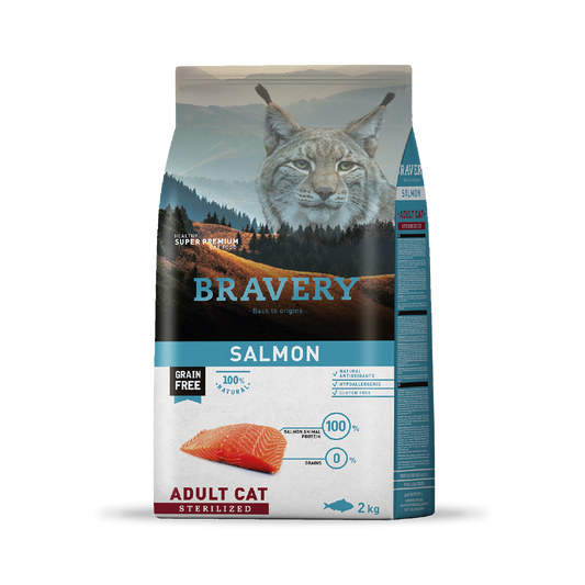 Bravery Salmon Gato Adulto Esterilizado 2 kg - 7 kg
