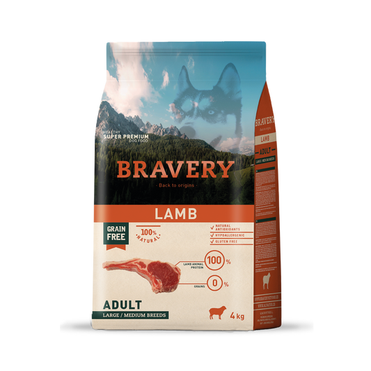 Bravery Lamb Adulto Perro Razas medianas y grandes 4 kg - 12 kg