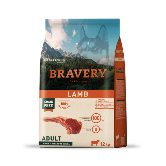 Bravery Lamb Adulto Perro Razas medianas y grandes 4 kg - 12 kg