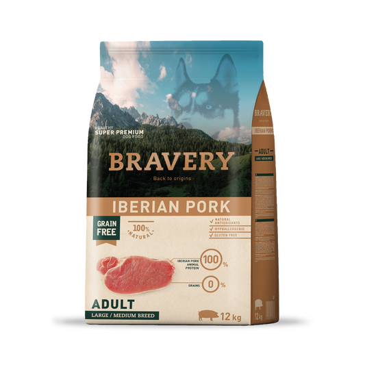 Bravery Iberian Pork Perro Adulto Razas medianas y grandes 4 kg - 12 kg