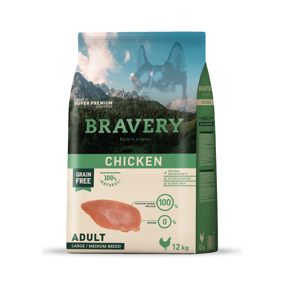 Bravery Chicken Perro Adulto Razas medianas y grandes 4 kg - 12 kg