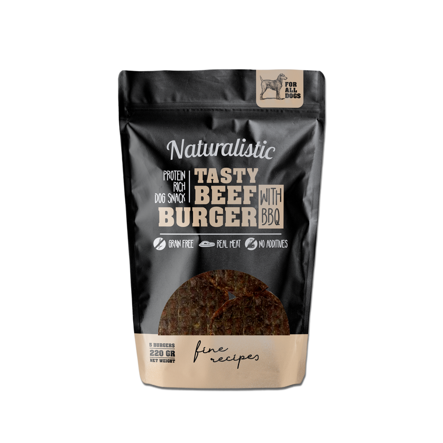 Naturalistic Tasty Beef Burger With BBQ (Snack Perro)