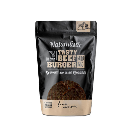 Naturalistic Tasty Beef Burger With BBQ (Snack Perro)