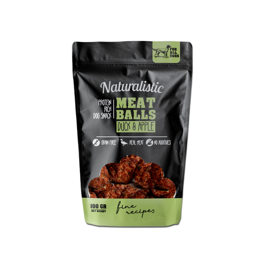 Naturalistic MeatBalls Duck And Apple (Snack Perro)