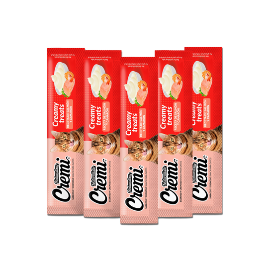 Cremi Receta Salmón y Camarón 5 unidades (Snack Gato)