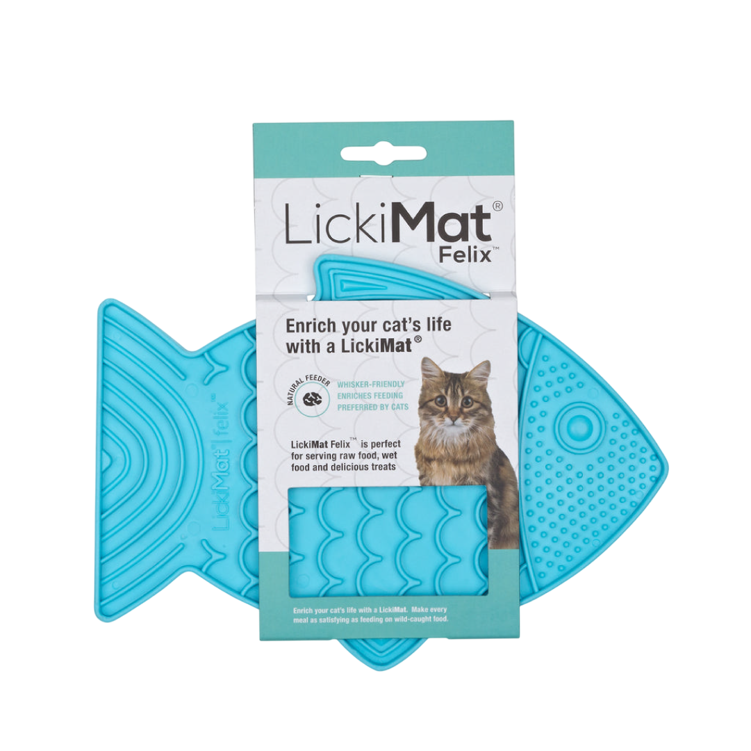 LickiMat - Comedero Interactivo Felix (Azul)