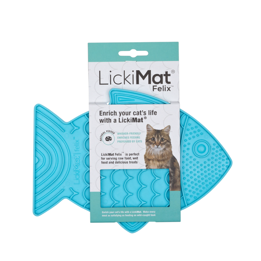 LickiMat - Comedero Interactivo Felix (Azul)