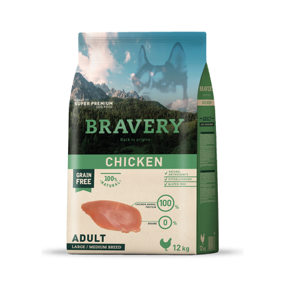 Bravery Chicken Perro Adulto Razas medianas y grandes 4 kg - 12 kg